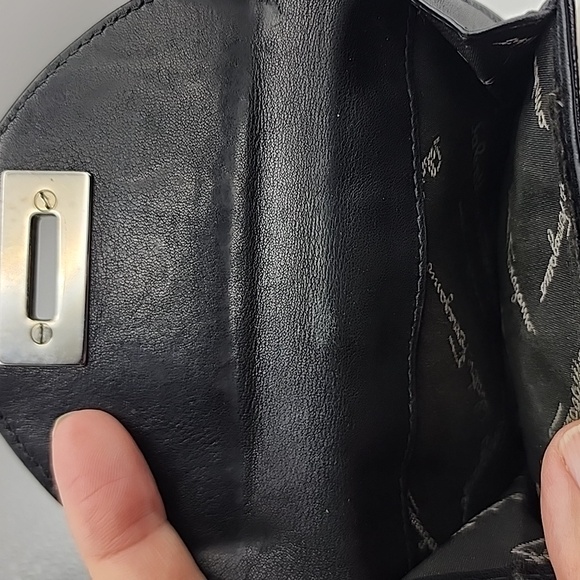 Salvatore Farrigamo Black Designer Embossed Leather Bag With COA - Picture 10 of 15